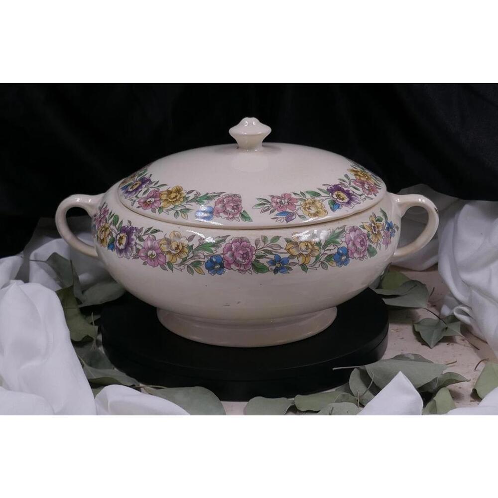 Vintage Landsdowne Salem USA Ceramic Serving Bowl – 10 Floral Design